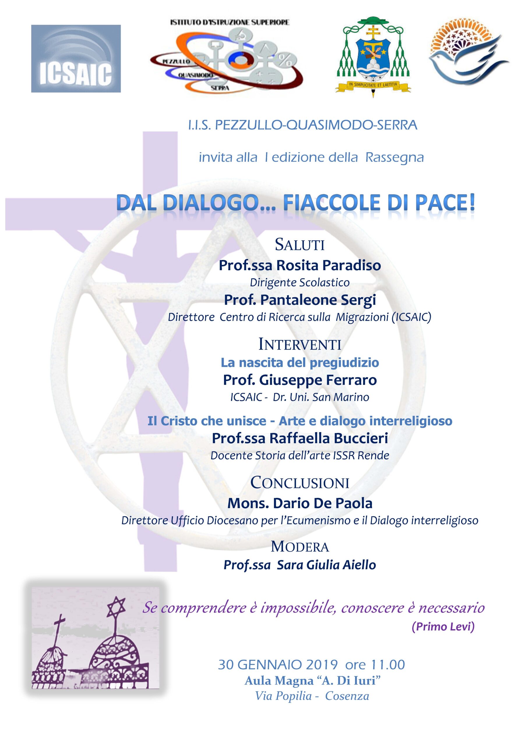 “Dal dialogo… fiaccole di pace”. Pregiudizio, arte e dialogo interreligioso