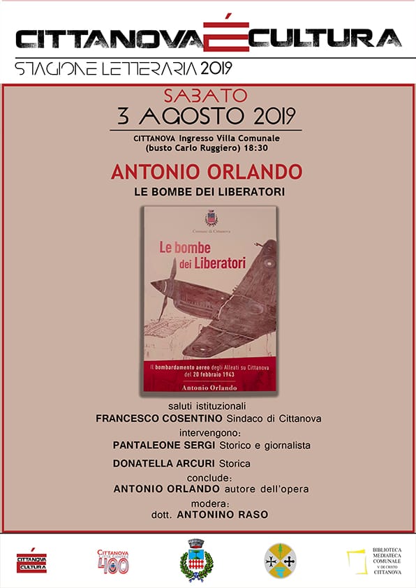 “Le bombe dei liberatori” di Orlando presentato a Cittanova il 3 agosto