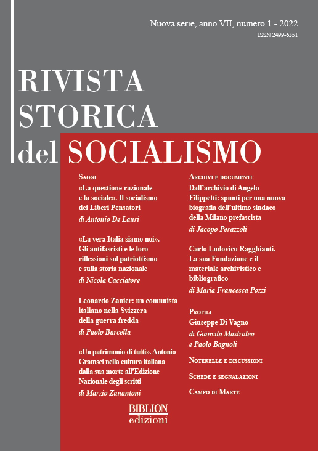 “Alla scuola di don Sturzo” la recensione della Rivista Storica del Socialismo
