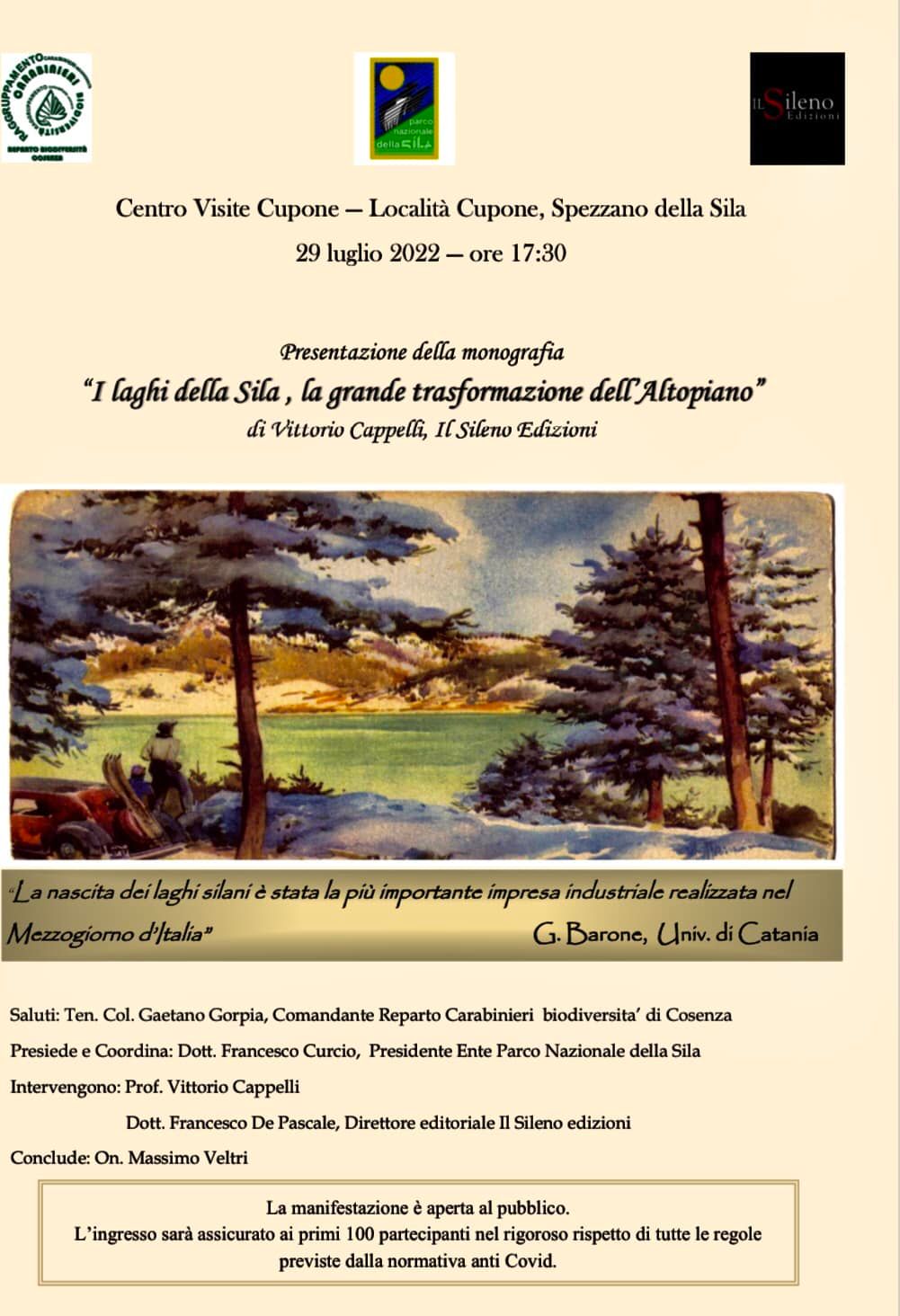 I laghi della Sila. Presentazione della monografia di Vittorio Cappelli