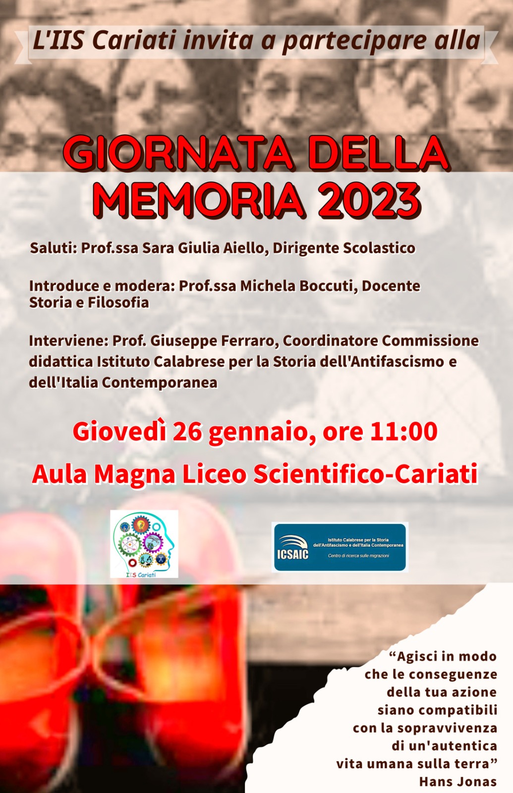 Giornata della Memoria con l’ICSAIC al Liceo di Cariati