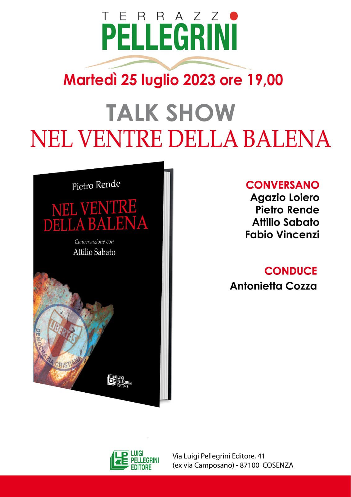 “Nel ventre della Balena”: presentazione del libro di Pietro Rende a Cosenza