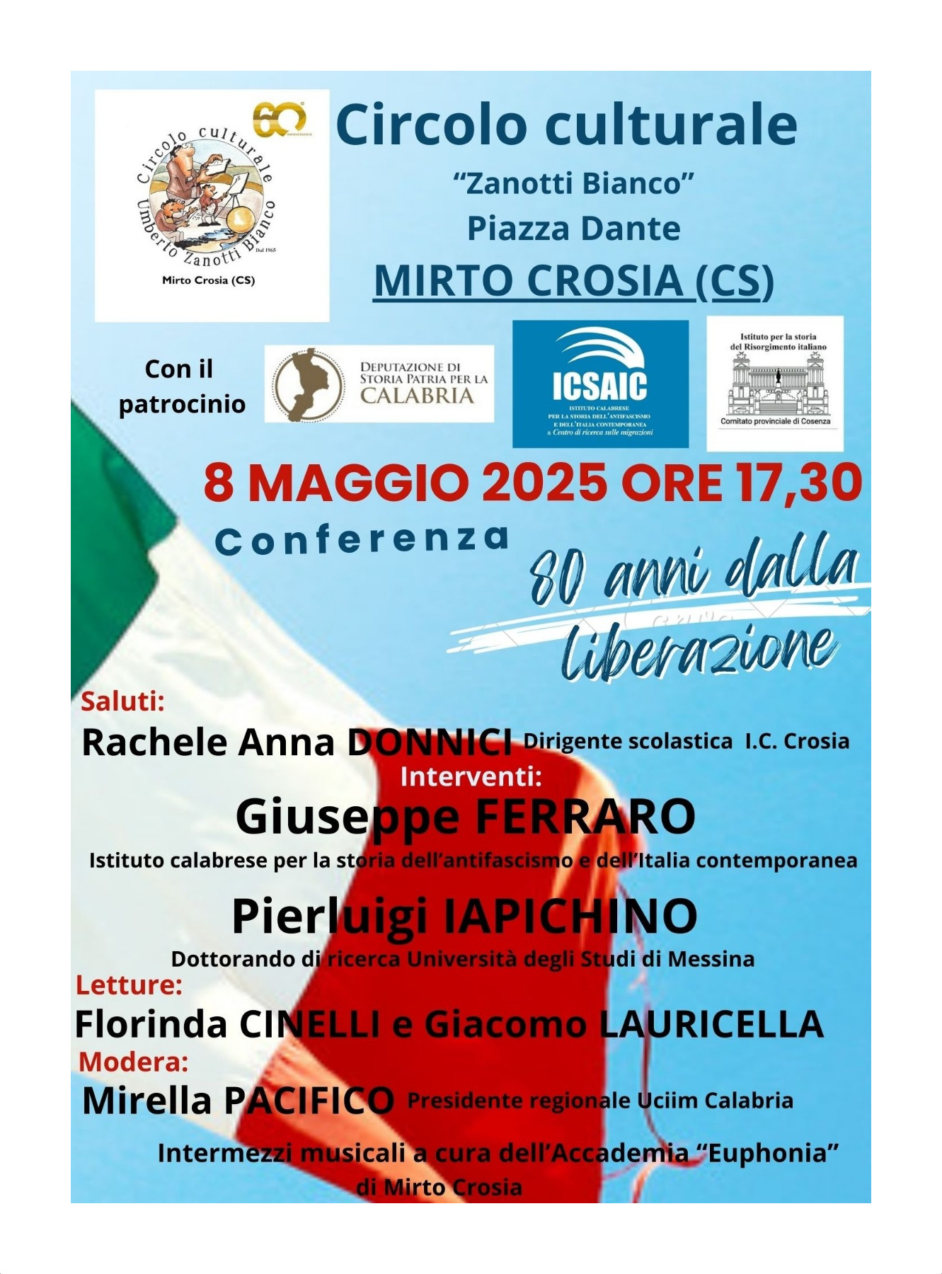 Liberazione 80. Una conferenza a Mirto Crosia con la commissione didattica ICSAIC