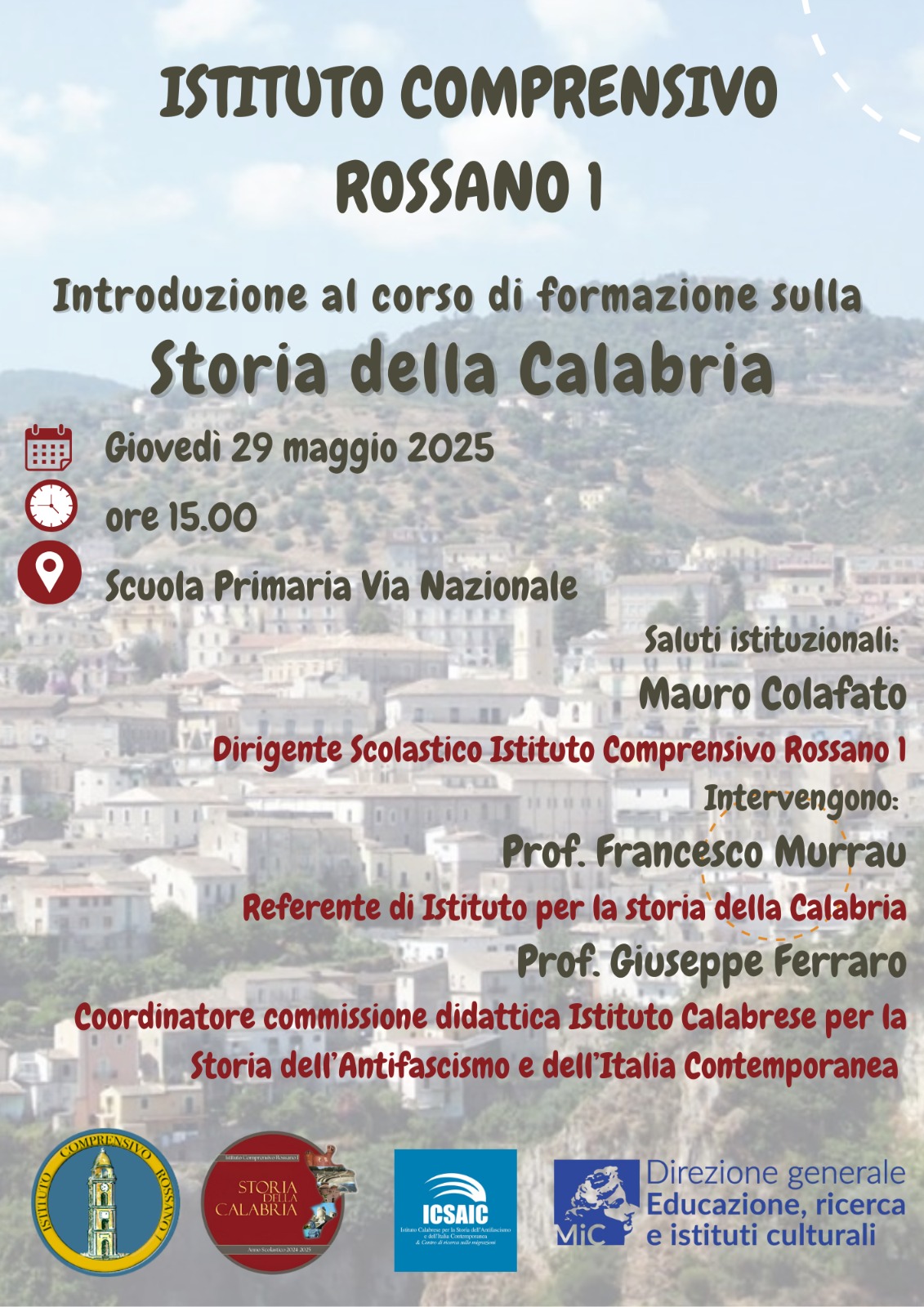 Formazione su Storia della Calabria con l’ICSAIC a Rossano