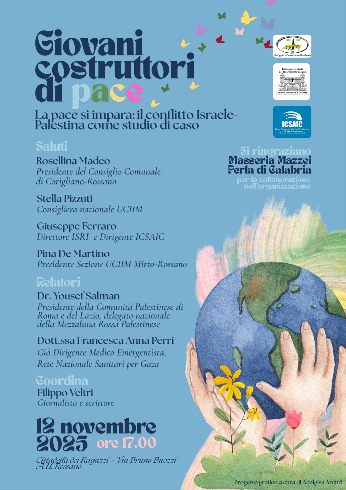 Il conflitto Israele-Palestina e i giovani costruttori di pace. L’ICSAIC presente a Rossano