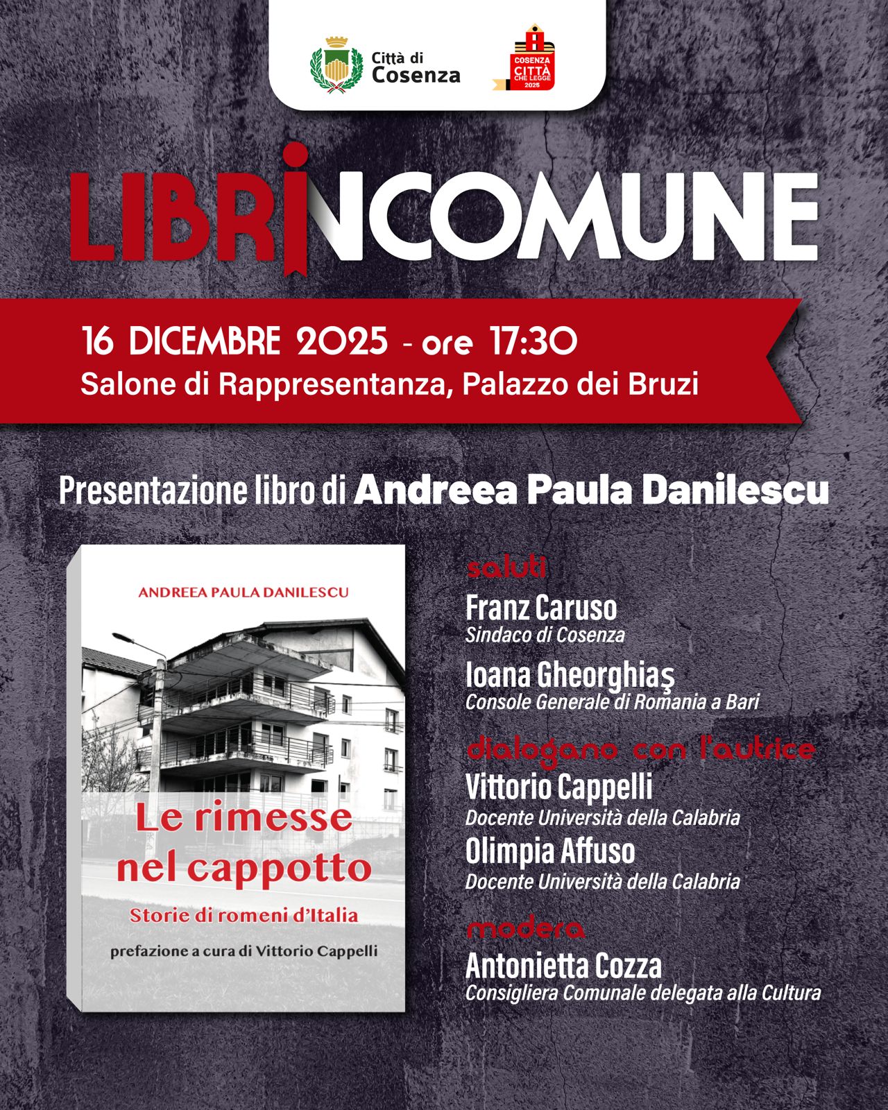 Storie di romeni d’Italia. Cappelli a Cosenza per Libri in Comune