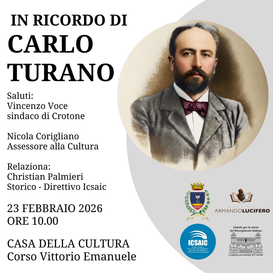 Centenario Turano: Crotone ricorda il suo primo sindaco socialista con Palmieri