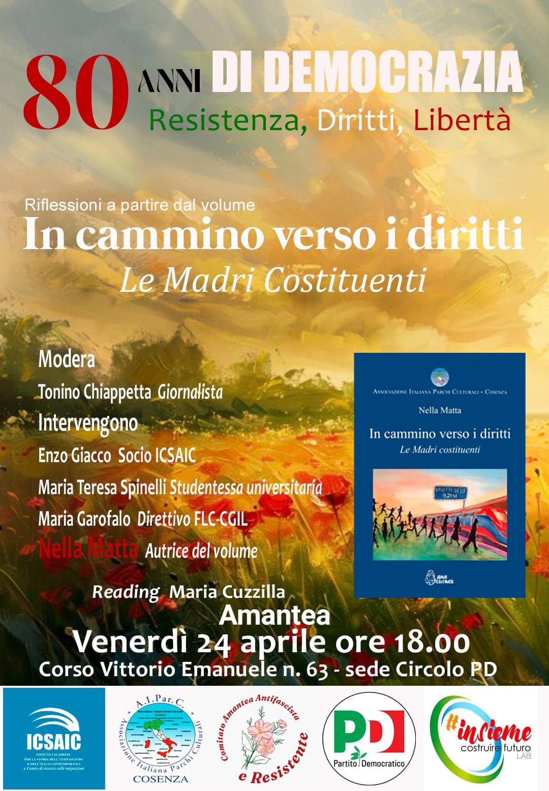 L’ICSAIC ad Amantea con Giacco sulle Madri Costituenti di Nella Matta