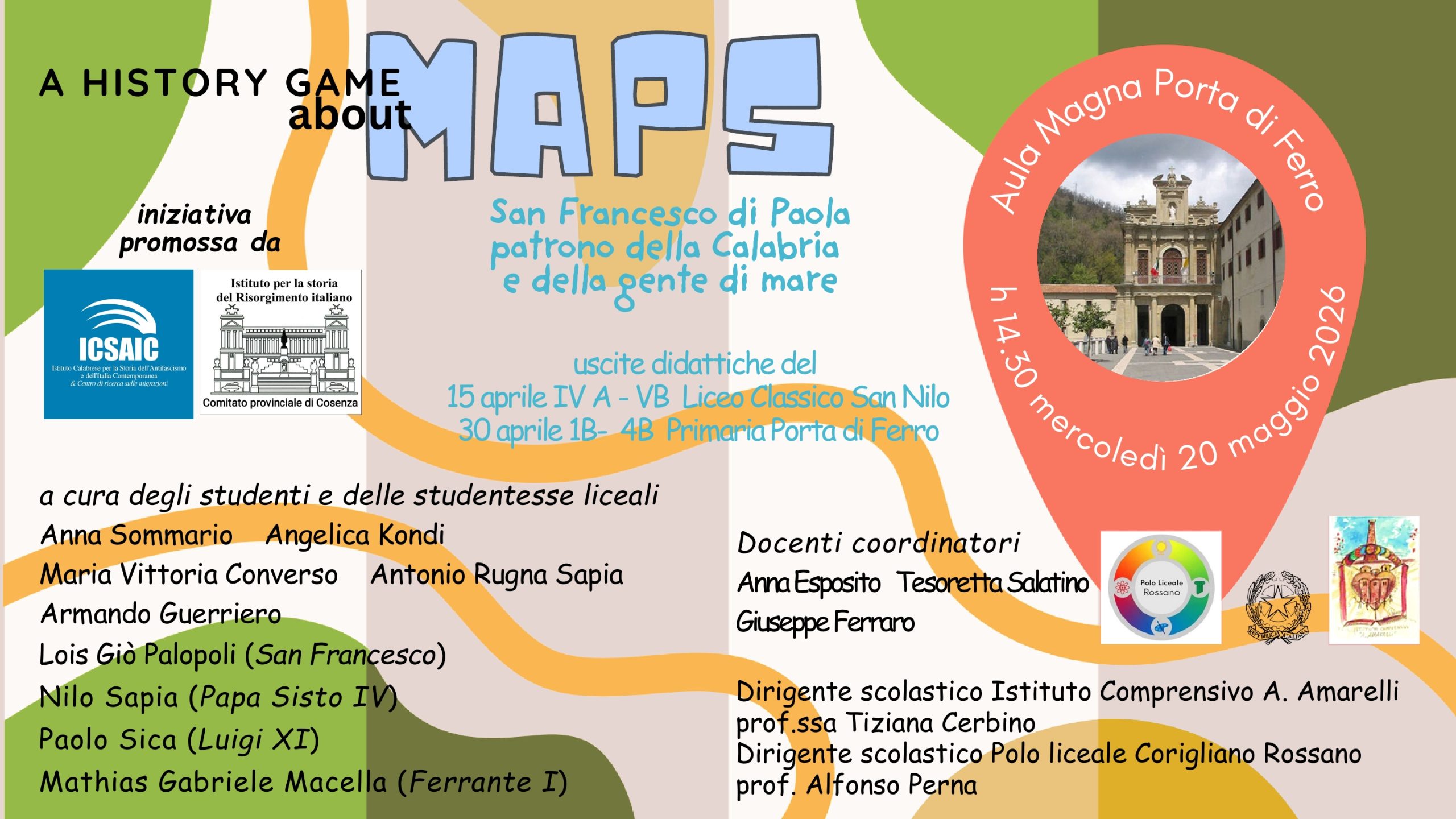 “A history game about maps”, spettacolo storico con gli studenti del San Nilo e ICSAIC